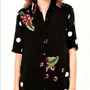NWOT Farm Rio Guaraná Button Down Shirt, L